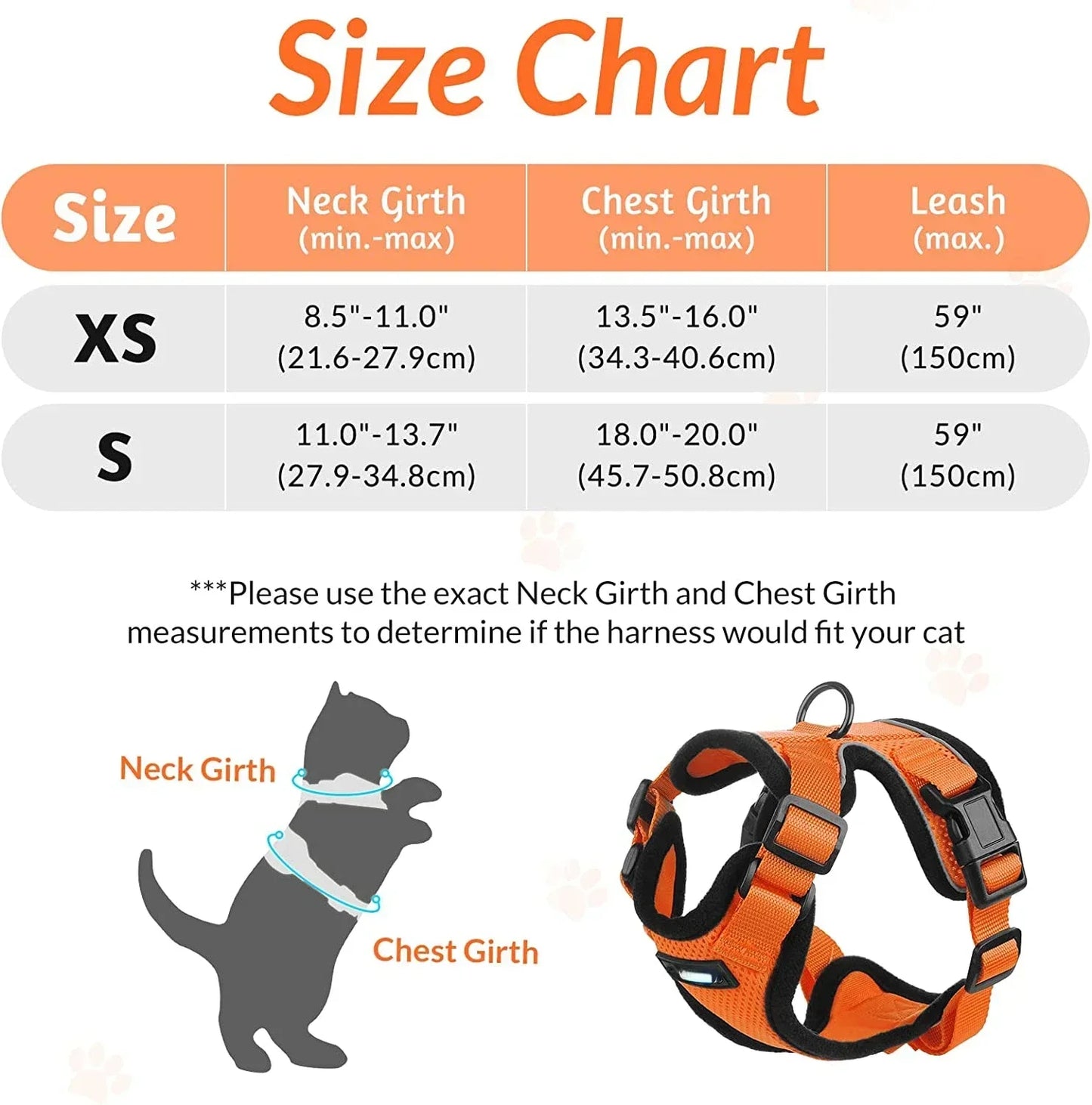 Cat Harness and Leash for Walking,Escape Proof Soft Adjustable Vest Harnesses for Cat,Breathable Reflective Strips Jacket